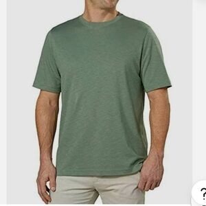 Kirkland Signature Men's Size large Pima Cotton Slub Tee Green